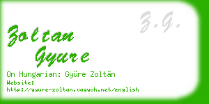 zoltan gyure business card